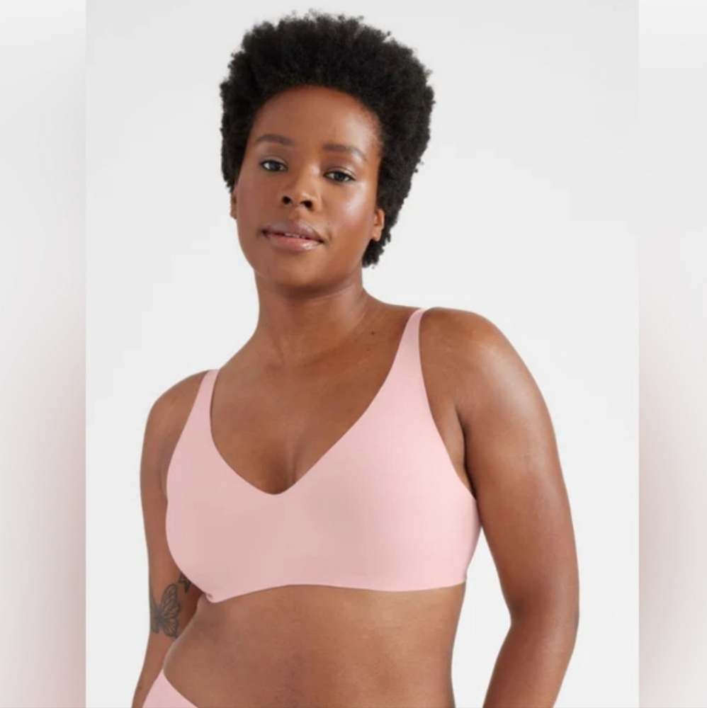 Knix Revolution Bra Light Pink Back Closure Wireless Womens Size 7+
